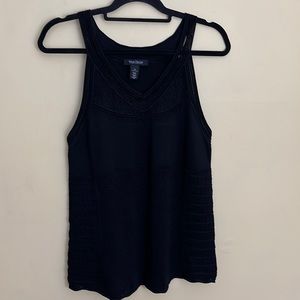 White House Black Market Black Sleeveless Blouse